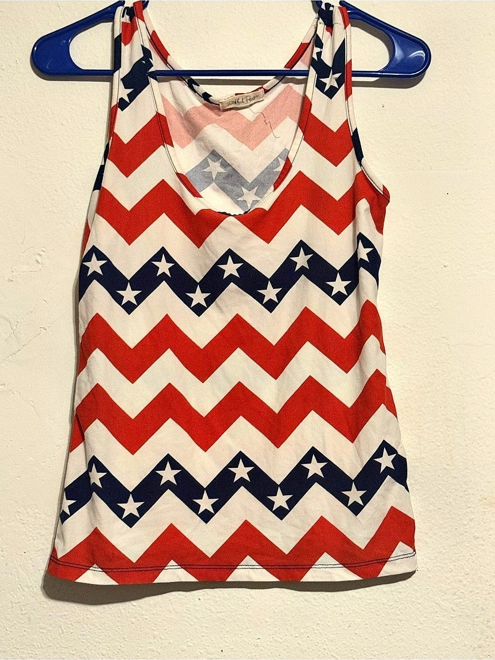 Wishful Park Geometric Tank Top in Red & White Large